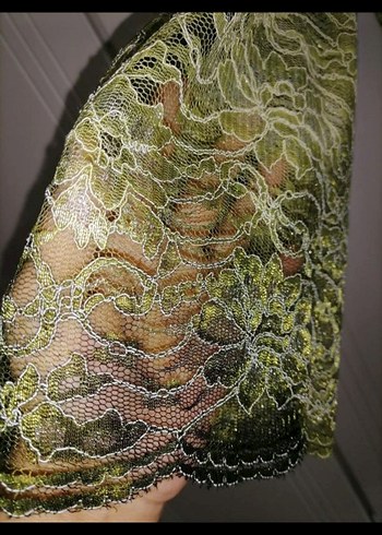 Bohem Tarz dantel Uzun Kollu abiye  Elbiseiadesiz tahm44-46 - Görsel 5