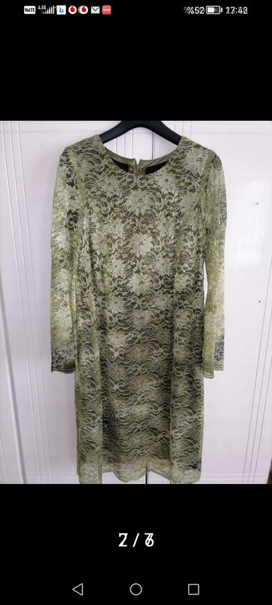 Bohem Tarz dantel Uzun Kollu abiye  Elbiseiadesiz tahm44-46 - Görsel 2