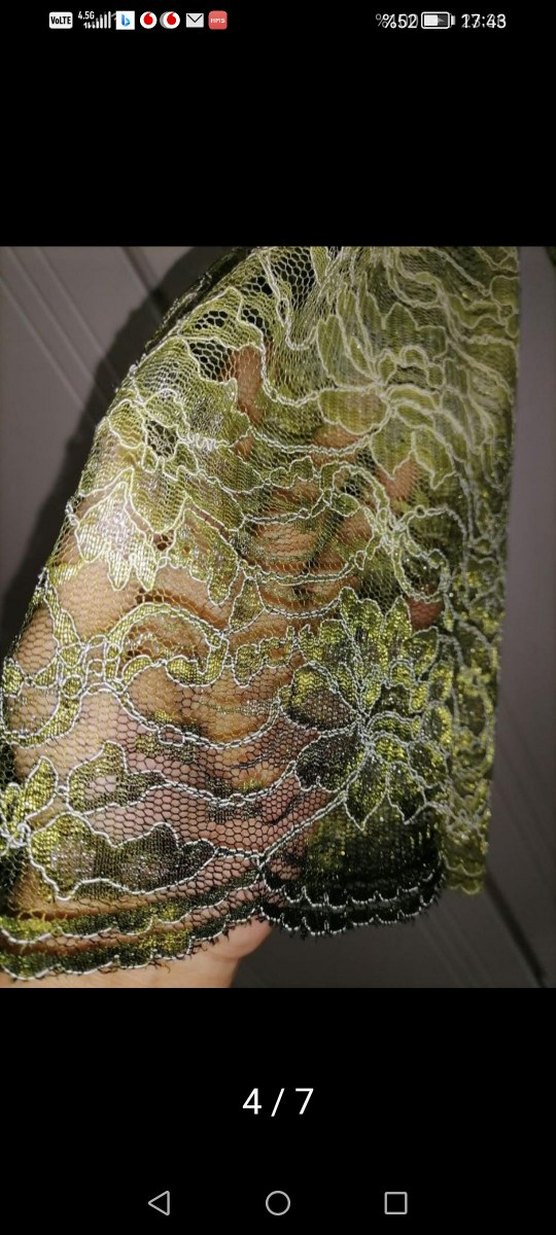 Bohem Tarz dantel Uzun Kollu abiye  Elbiseiadesiz tahm44-46 - Görsel 5