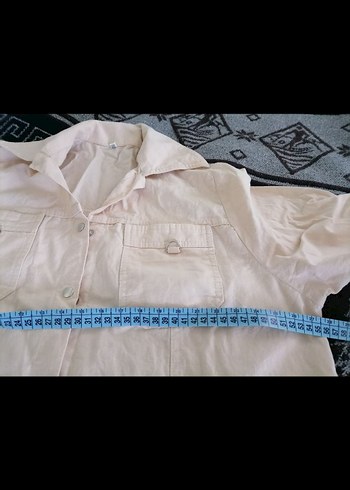 xxl Beden ten rengi Renk Krem Keten çıtçıtlı fakir Kollu tunik. iadesiz 6