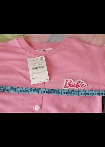 Zara Barbie Baskılı Pembe Kız Boleroiadesiz 5-6 yaş - Görsel 4