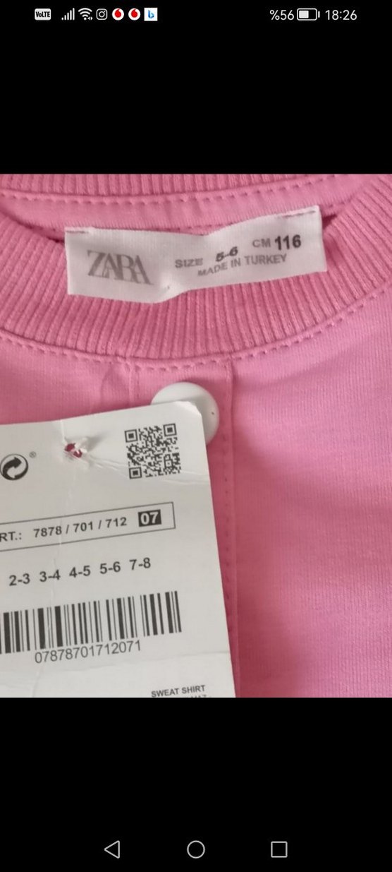 Zara Barbie Baskılı Pembe Kız Boleroiadesiz 5-6 yaş - Görsel 3