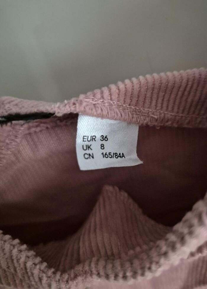 Pudra Rengi Kadife Salopet Elbise - Görsel 2