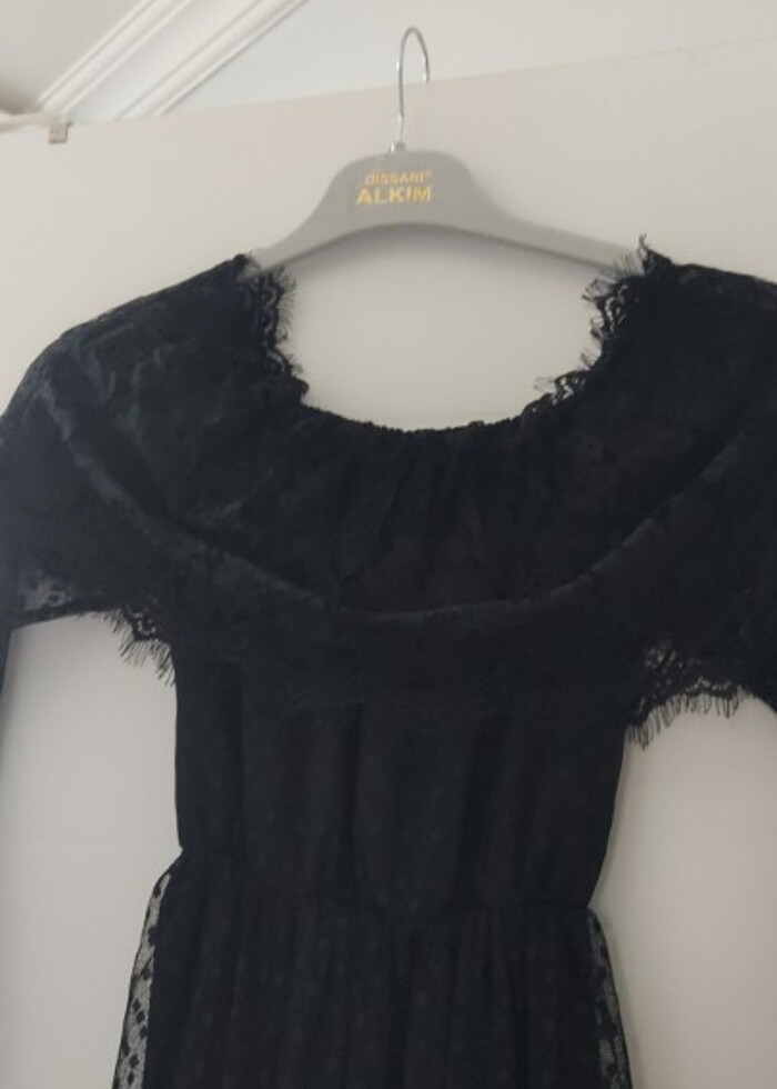 Madonna yaka elbise  - Görsel 4