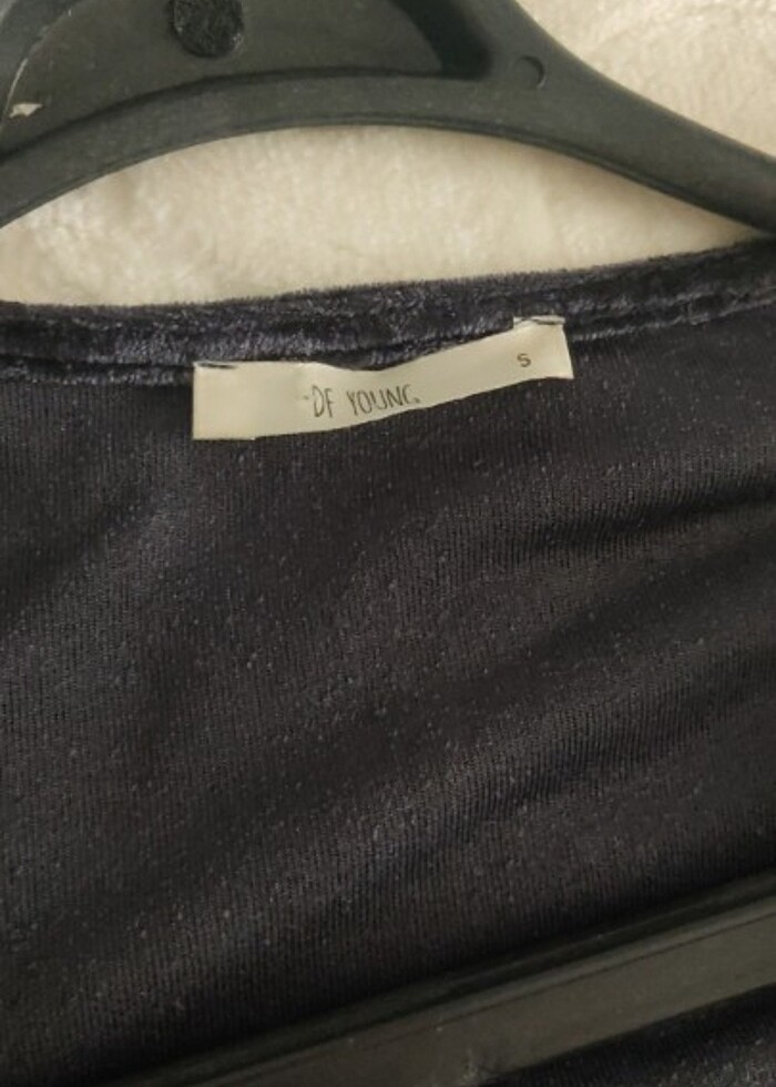 Kadife belden baglama elbise  - Görsel 4