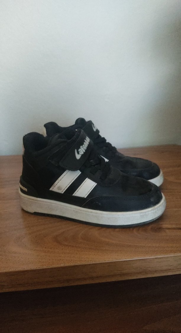 Erkek Çocuk Siyah Çizgili Spor Ayakkabı - Görsel 2