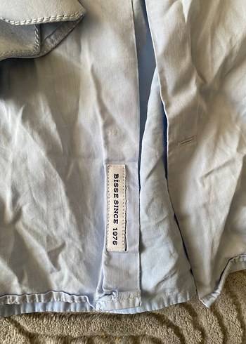 Düğmeli Beyaz Keten Uzun Kollu Erkek Gömlek - Görsel 2