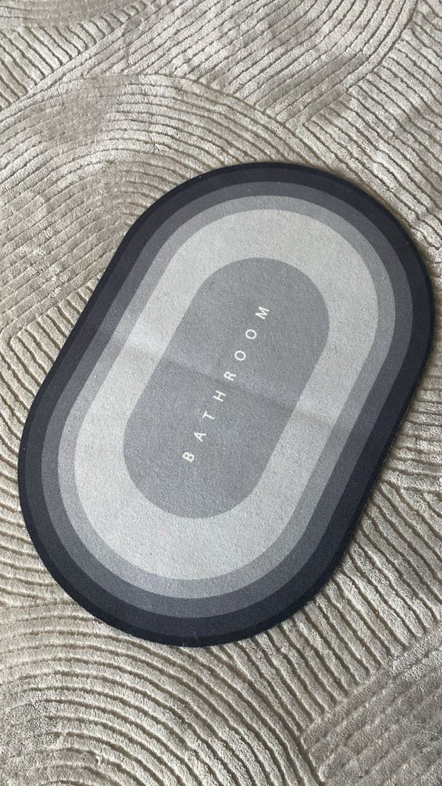 Gri Baskılı Banyo Paspası - Görsel 2