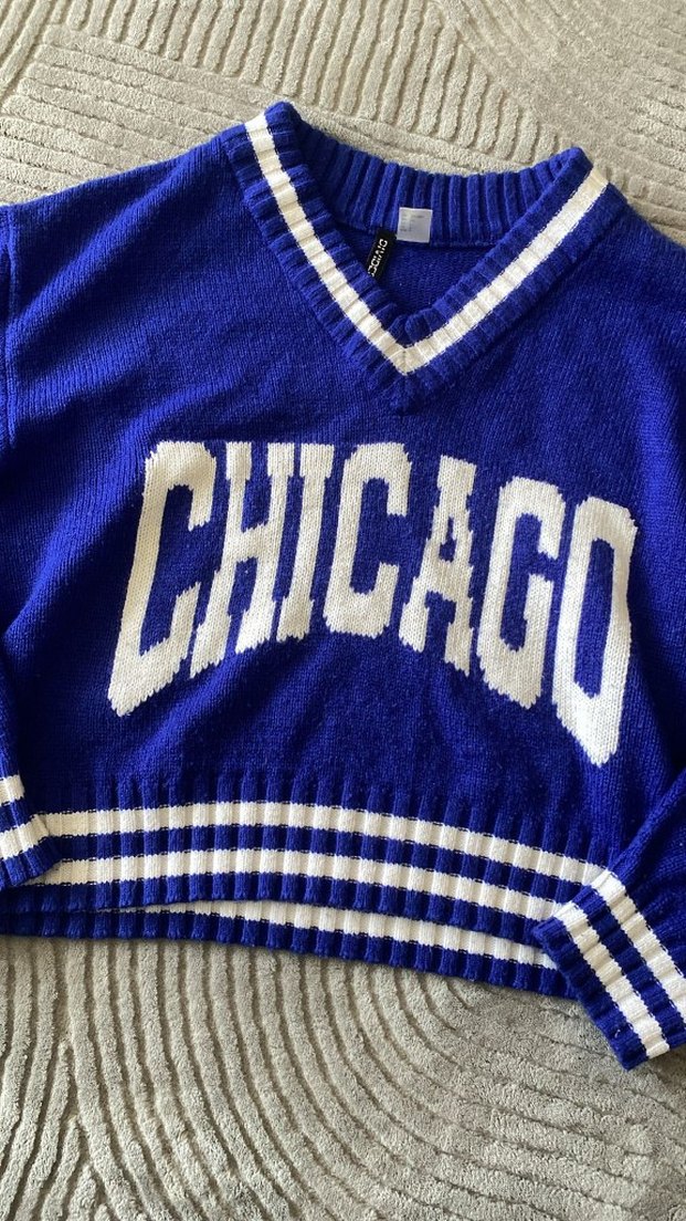 Mavi Kadın Örgü Kazak - Görsel 2