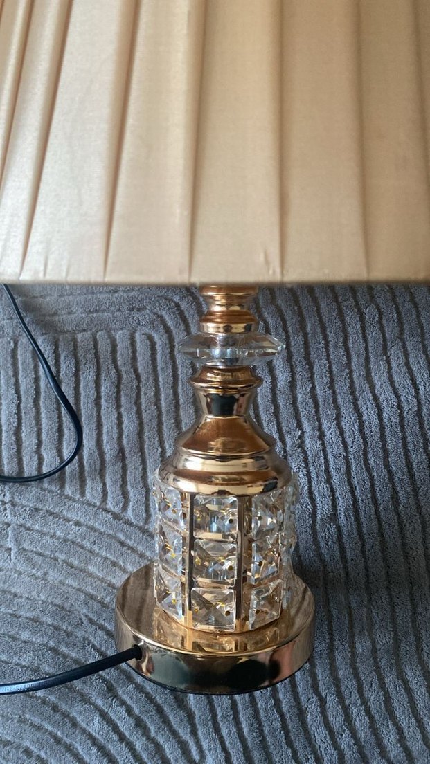 Bej Katlamalı Abajur Lambası - Görsel 2