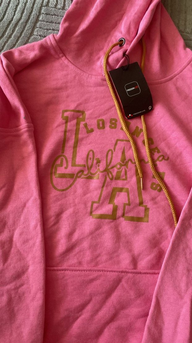 Pembe Kapüşonlu Kadın Sweatshirt - Görsel 2