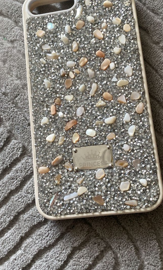 Gri Payetli Bohem Telefon Kılıfı - Görsel 2