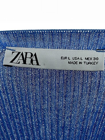 l Beden mavi Renk Zara Bluz %70 İndirimli.