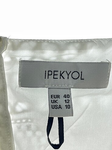 40 Beden beyaz Renk ipekyol Kısa Elbise %70 İndirimli.