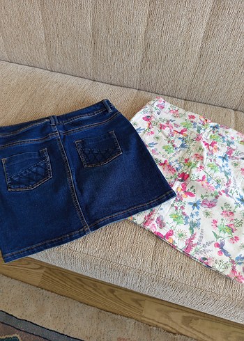 LC Waikiki Renkli Batik Desenli Kız Kot Etek