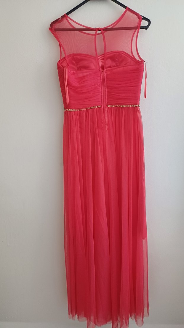 Drapeli Uzun Abiye Elbise - Görsel 3