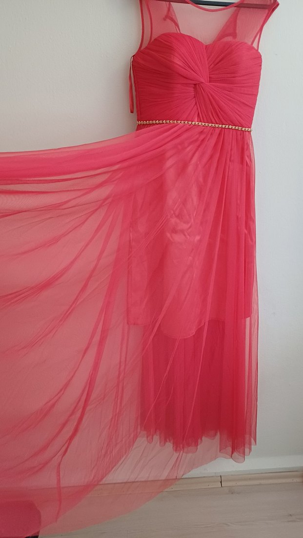 Drapeli Uzun Abiye Elbise - Görsel 2