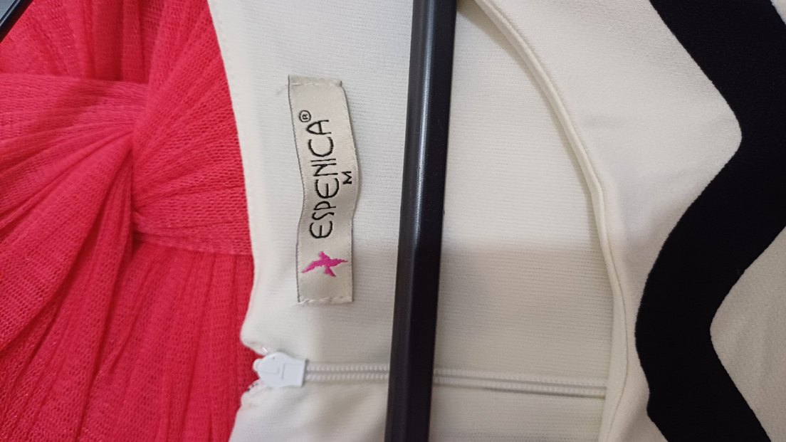 Zebra Desenli Midi Kolsuz Elbise - Görsel 3