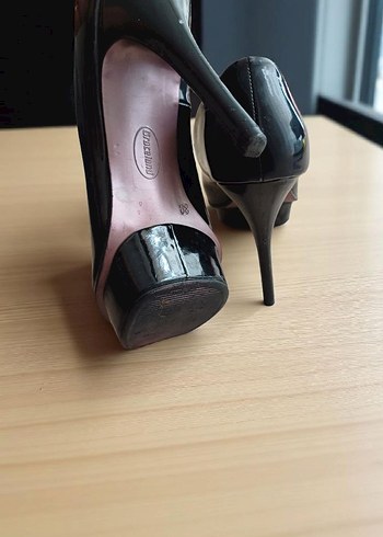Diger Siyah Rugan Platform Topuklu Kadın Ayakkabı - Görsel 2