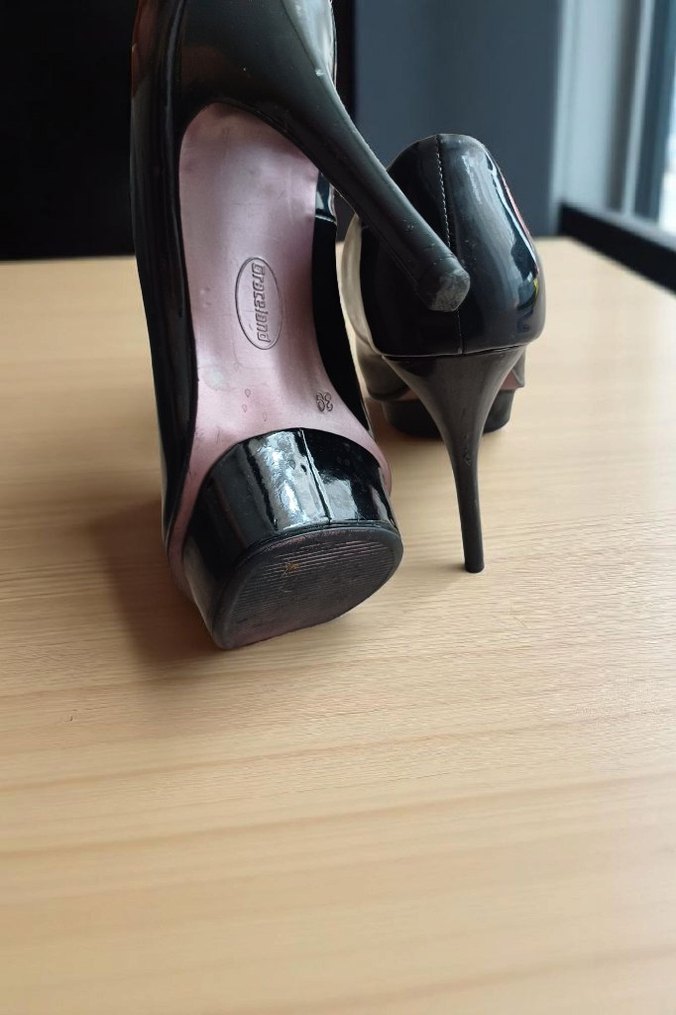 Diger Siyah Rugan Platform Topuklu Kadın Ayakkabı - Görsel 2