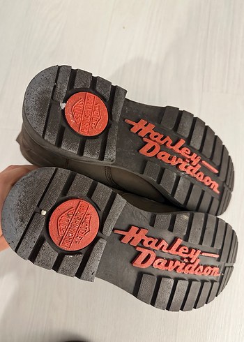 Kahverengi Süet Harley-Davidson Biker Bot - Görsel 7