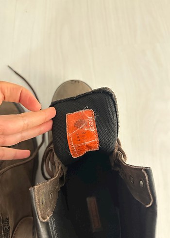 Kahverengi Süet Harley-Davidson Biker Bot - Görsel 11