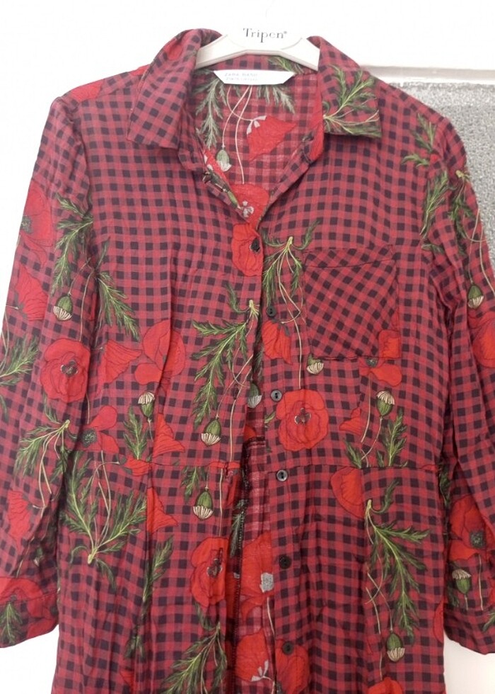 Zara gömlek elbise - Görsel 4