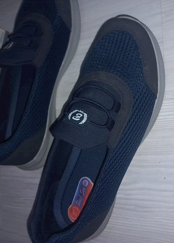 Mavi Gri Erkek Spor Ayakkabı Velcro