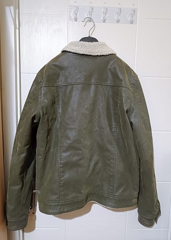 Düğmeli Erkek Süet Ceket Koyu Yeşil haki - Görsel 2