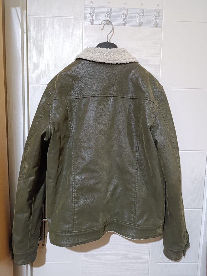 Düğmeli Erkek Süet Ceket Koyu Yeşil haki - Görsel 2