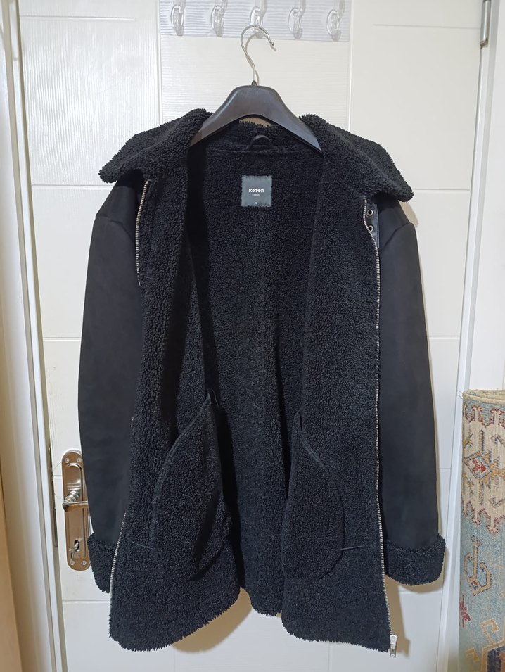 Siyah Süet Fermuarlı Erkek Ceket - Görsel 3