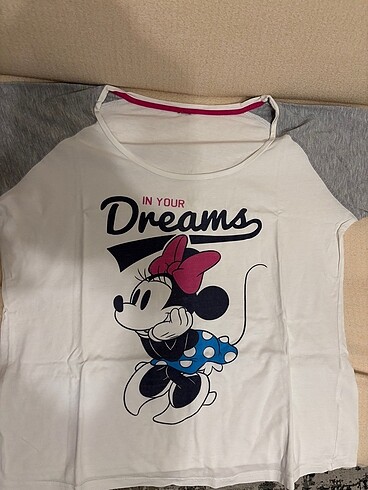 xl Beden Pamuklu Mickey Ev Tişörtü Pijama Üstü