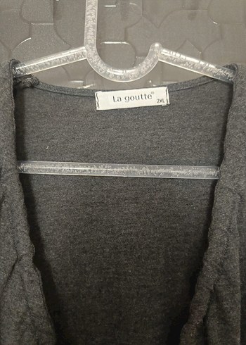 Gri V Yaka Uzun Kollu Kazağı - Görsel 3