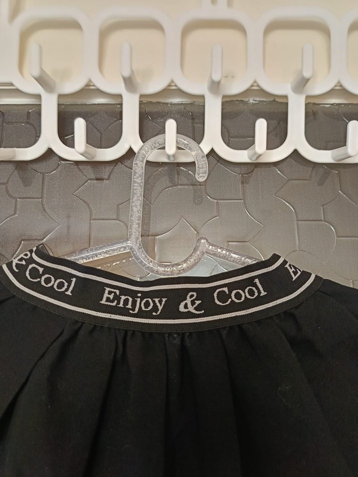 Siyah Piliseli Mini Etek - Görsel 2