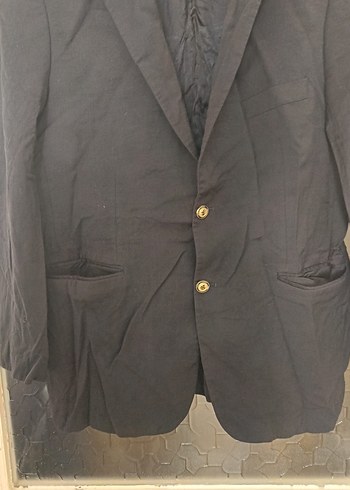 Düğmeli Siyah Erkek Takım Ceketi - Görsel 6