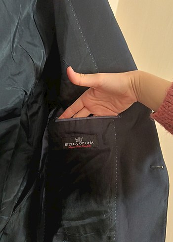 Düğmeli Lacivert Erkek Takım Ceketi - Görsel 11