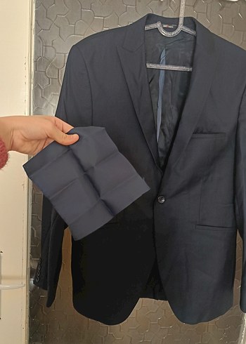 Düğmeli Lacivert Erkek Takım Ceketi - Görsel 3