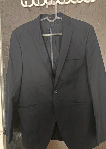 Düğmeli Lacivert Erkek Takım Ceketi - Görsel 9