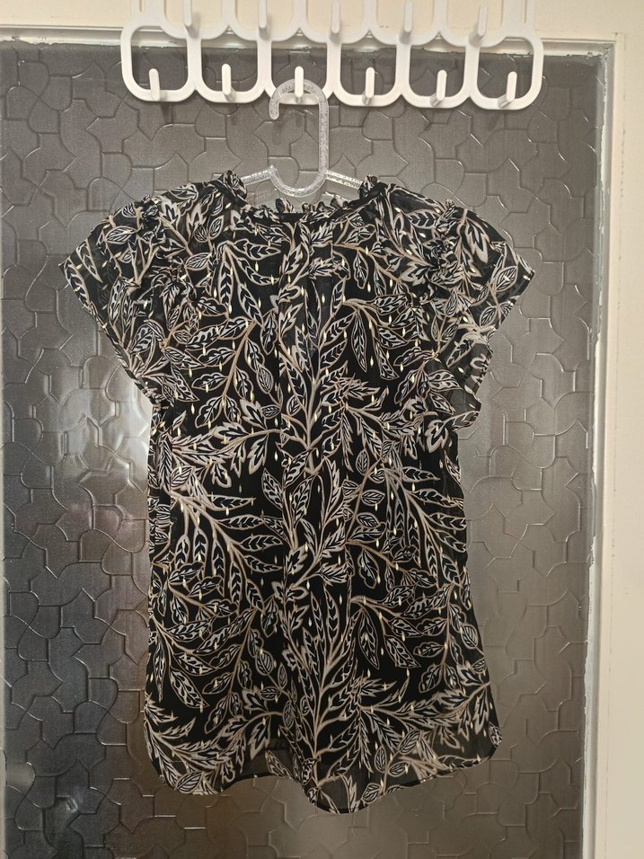 Detaylı V Yaka Bohem Kadın Bluz - Görsel 3