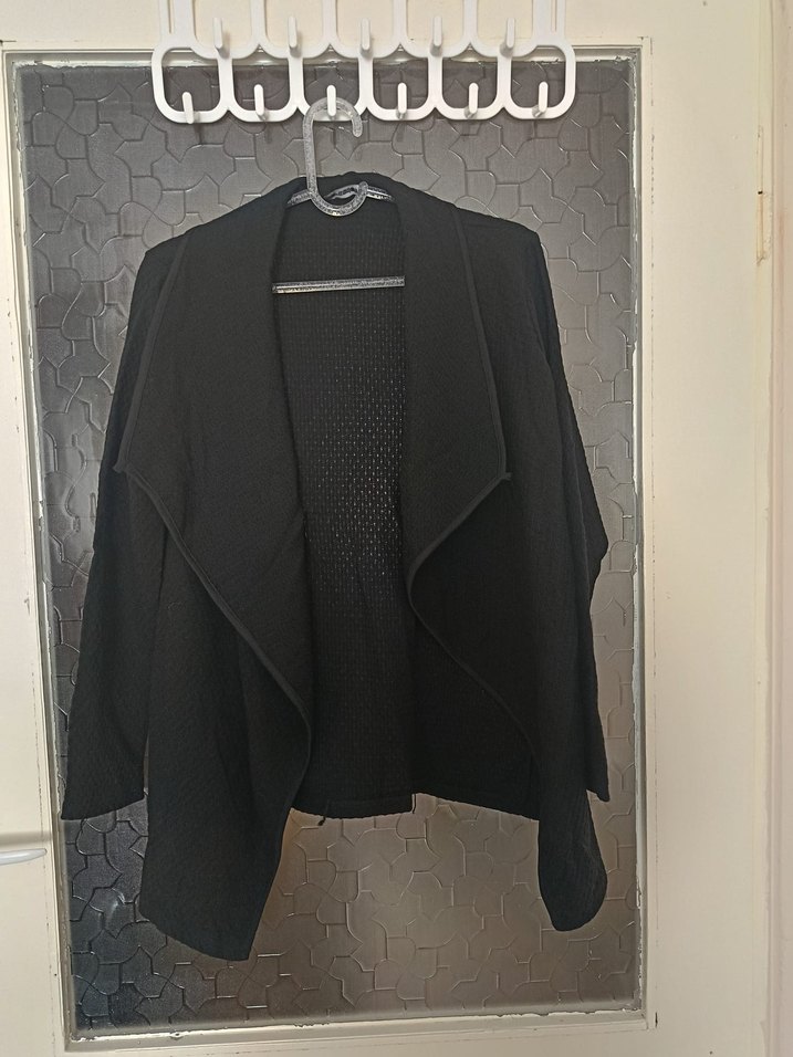 Siyah Midi Yün Ceket - Görsel 2