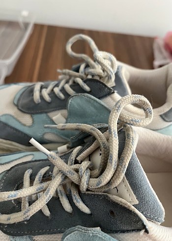 38 Beden mavi Renk Bağcıklı Mavi Gri Spor Kadın Sneakers