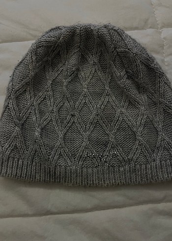 Gri Örgü Kadın Bere - Görsel 2