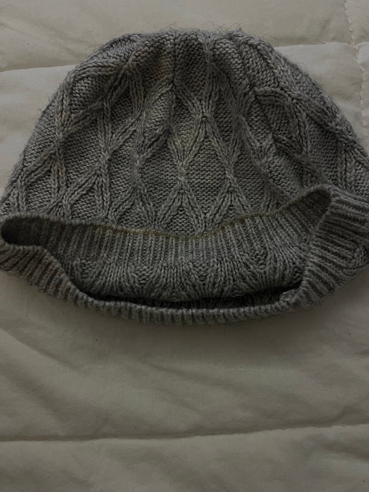 Gri Örgü Kadın Bere - Görsel 3