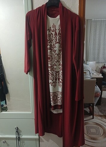 xl Beden bordo Renk 2 parça takım kıyafet