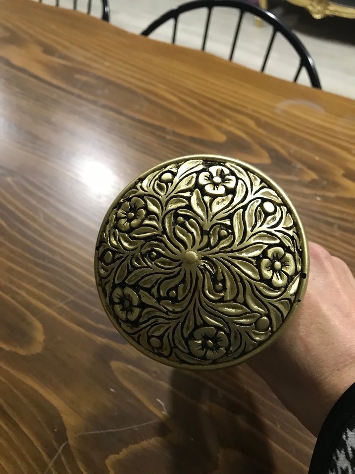 Altın Renkli Vintage Çiçek Desenli renso - Görsel 4