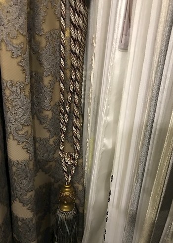 Bohem Tarzı İşlemeli  Perde Püskülü broçol - Görsel 3