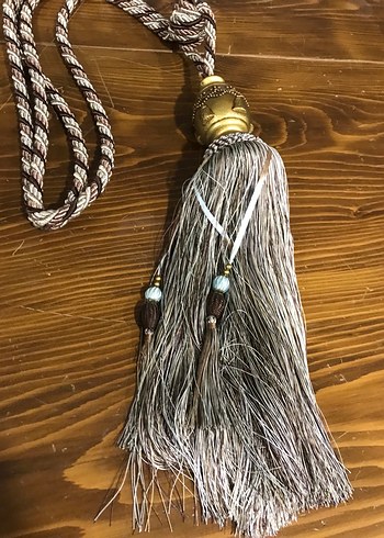 Bohem Tarzı İşlemeli  Perde Püskülü broçol - Görsel 2