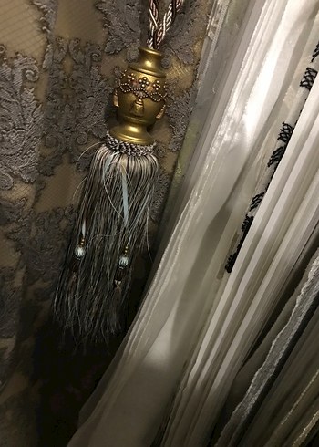 Bohem Tarzı İşlemeli  Perde Püskülü broçol - Görsel 4