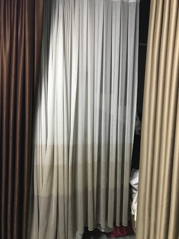 Keten ekru tül perde - Görsel 3