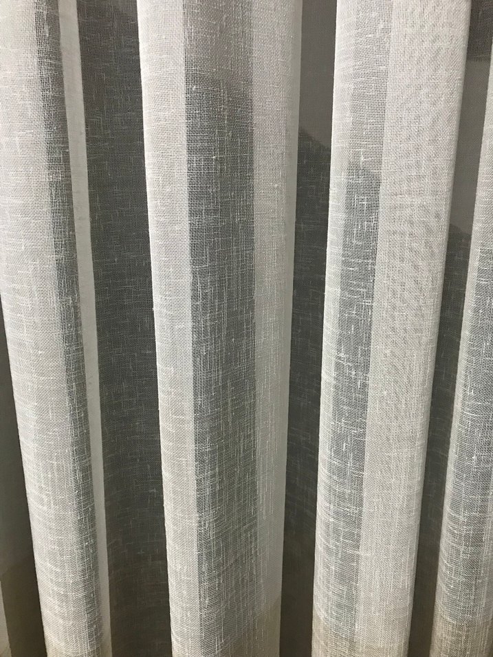 Keten ekru tül perde - Görsel 4